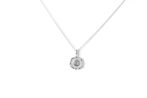 Silver Necklace with Round Pendant - Free Spirit by Treeline Collective (Silver)