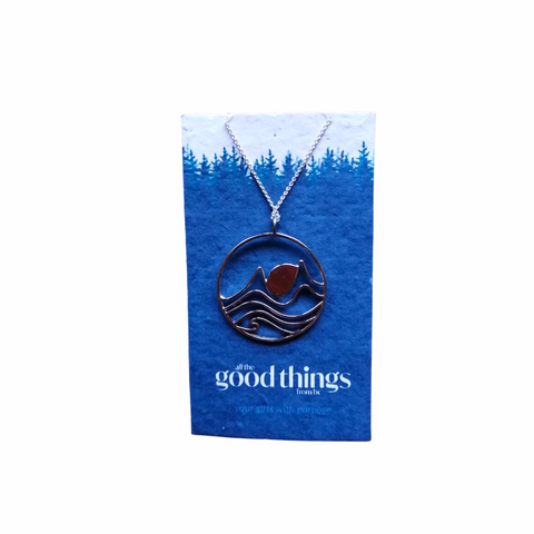 Silver Necklace with Pendant - Logo by All The Good Things From BC