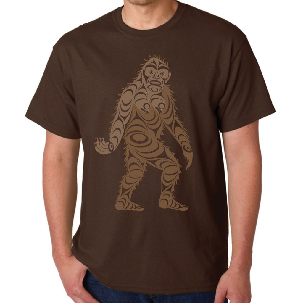Men's T-Shirt - Sasquatch by Francis Horne Sr.-T-Shirt-Native Northwest-[cool mens tees]-[best cotton t-shirts for men]-[native artist designed t-shirt]-All The Good Things From BC