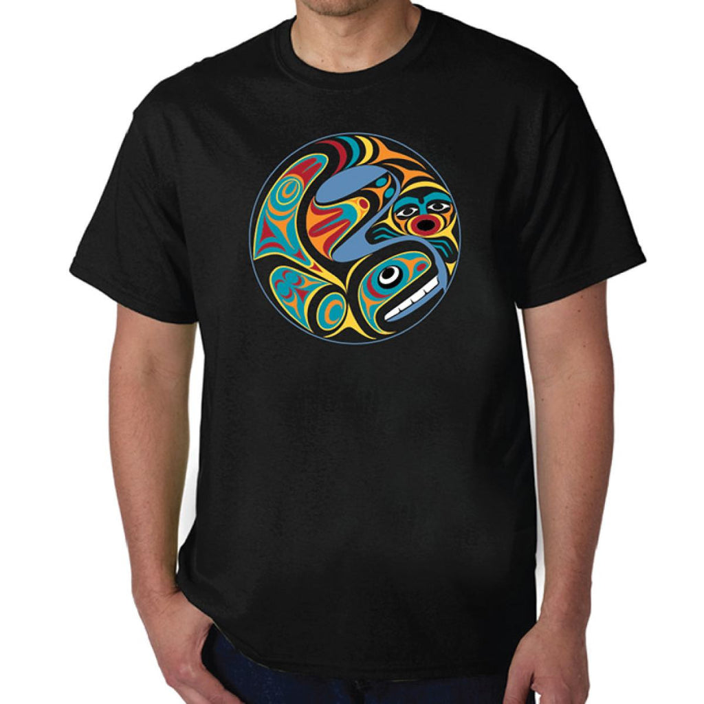 Men's T-Shirt - Whale by Maynard Johny Jr.-T-Shirt-Native Northwest-[cool mens tees]-[best cotton t-shirts for men]-[native artist designed t-shirt]-All The Good Things From BC