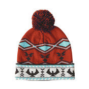 Tuque with Pom Pom - Spirit Of The Sky by Lelila Stogan (Thunderbird)-Winter Hat-Native Northwest-[cool snap back hat]-[native design hat]-[nice snap back hat men]-All The Good Things From BC