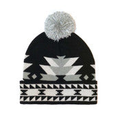 Tuque with Pom Pom - Visions Of Our Ancestors by Lelila Stogan-Winter Hat-Native Northwest-[cool snap back hat]-[native design hat]-[nice snap back hat men]-All The Good Things From BC
