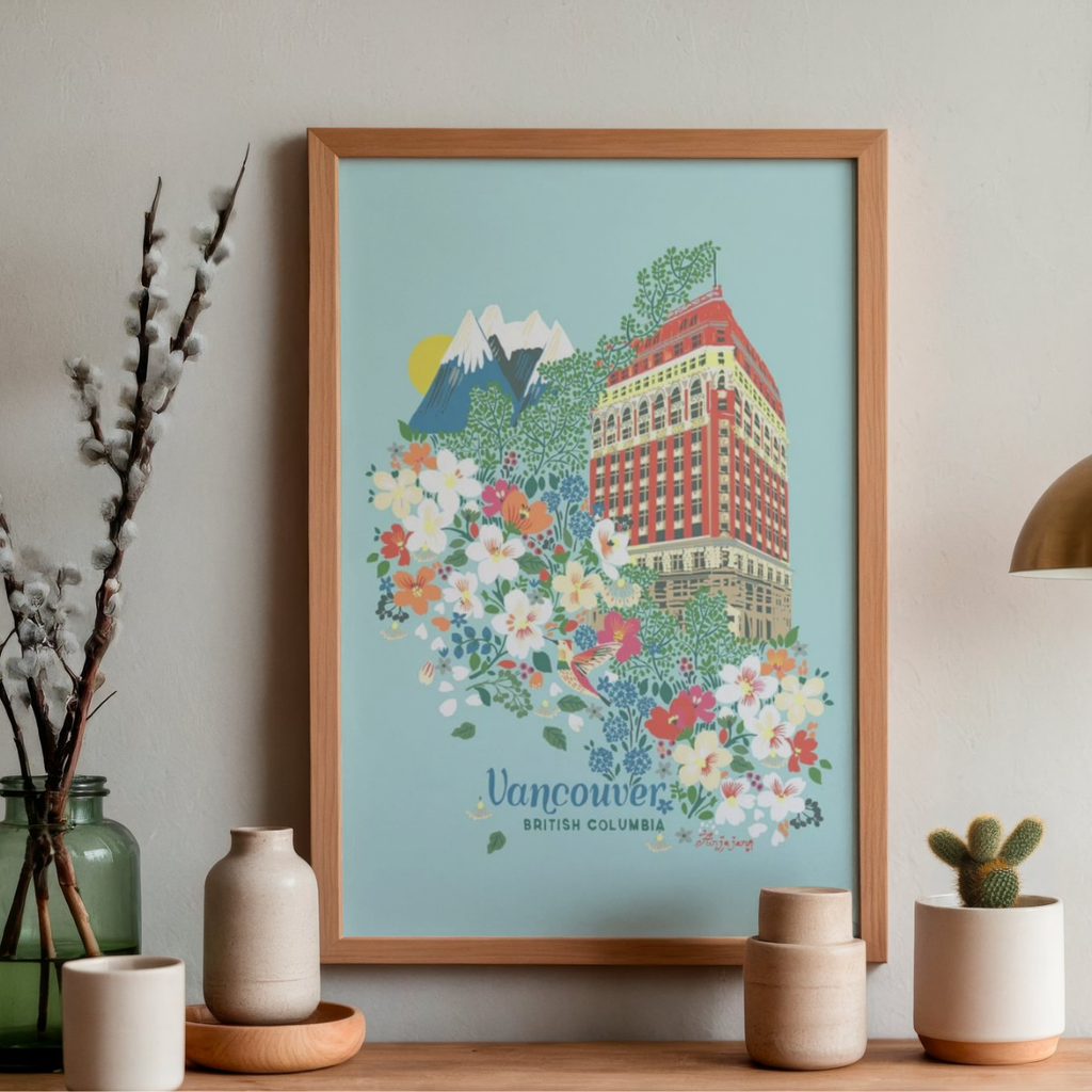 Vancouver Wall Art Print - Dominion Building by Anja Jane (Large Paper Art Print)-Paper Art Print-Anja Jane-[BC Wall Art Prints]-[BC artist prints]-[illustrated art print]-All The Good Things From BC