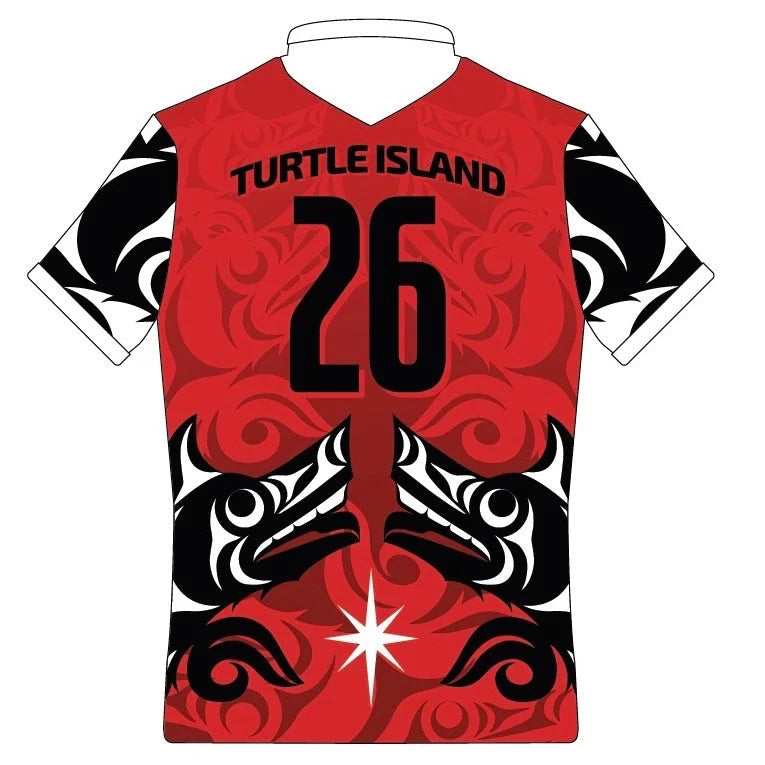 Football Jersey – Wolfpack Red by Maynard Johnny Jr. (Red)
