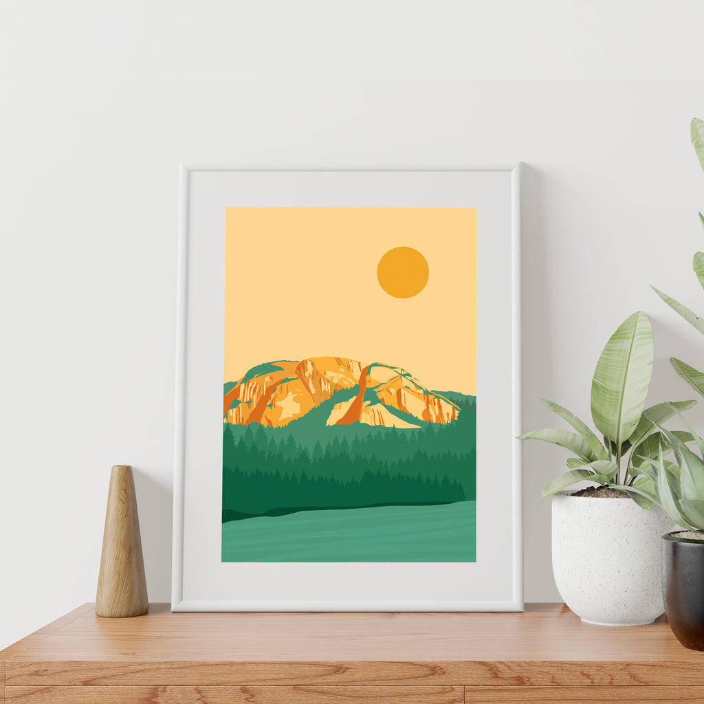 Wall Art Print -  Siy̓ám̓ Smánit (Stawamus Chief) in Squamish by Ivivid Design (11x14, Paper)