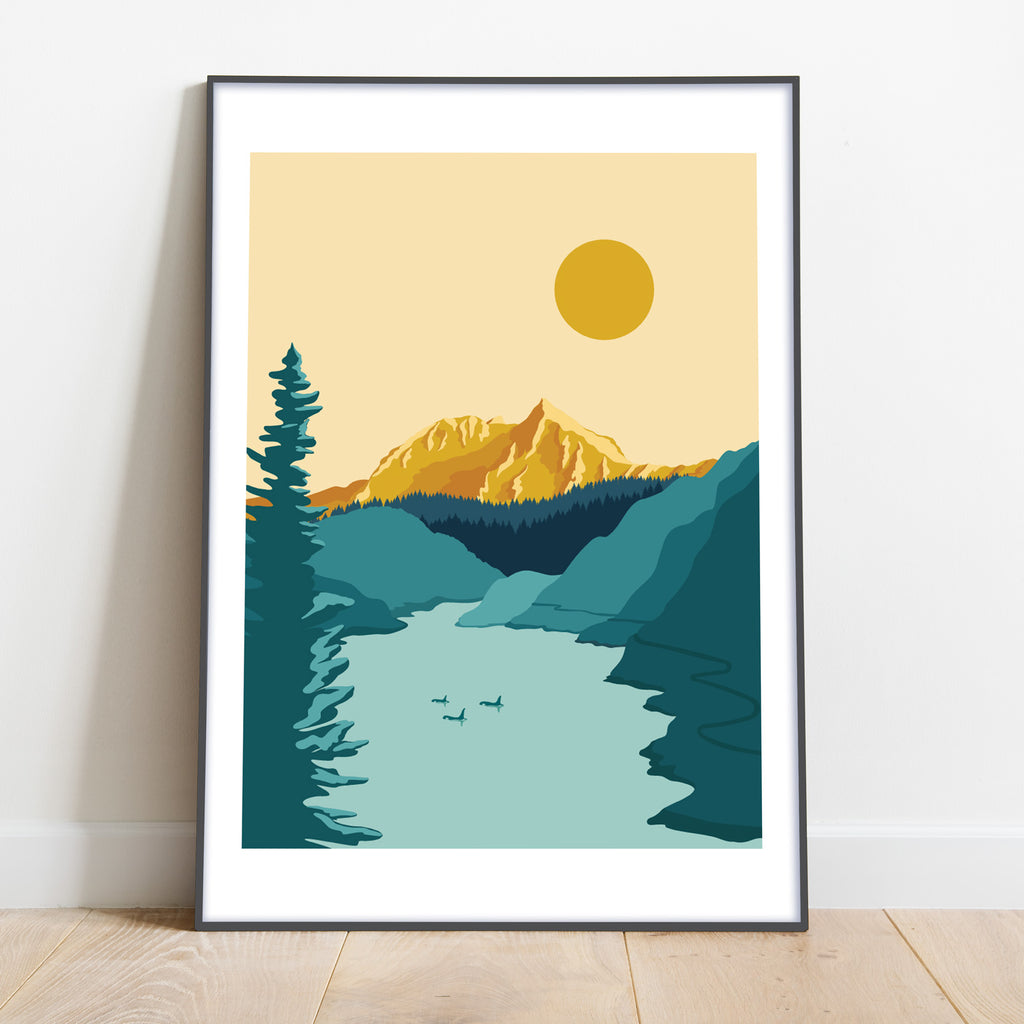 Wall Art Print - Nch'ḵay̓ (Mt. Garibaldi) by Ivivid Design (12x16, Paper)