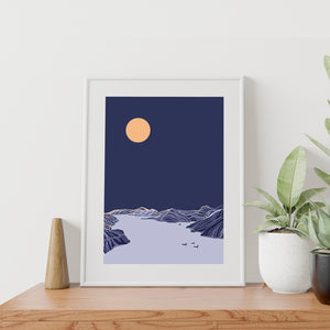 Wall Art Print -  Howe Sound by Ivi Design (11x14, Paper, Purple)