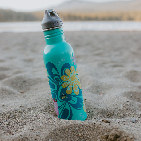 Water Bottle - Bee and Blossoms by Paul Windsor