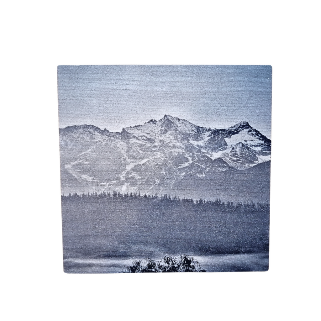 Wood Wall Art Print - Morning Ts'zil / Mt.Currie by Adela Beranek (7x7, Maple)-Wood Wall Art Hanging-All The Good Things From BC-[woods decor]-[wood artwork for walls]-[wooden art]-All The Good Things From BC