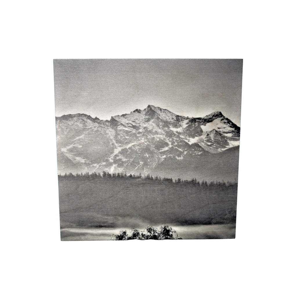 Wood Wall Art Print - Morning Ts'zil / Mt.Currie by Adela Beranek (7x7, Maple)-Wood Wall Art Hanging-All The Good Things From BC-[made in bc]-[great bc gift]-[sustainable wall decor]-All The Good Things From BC