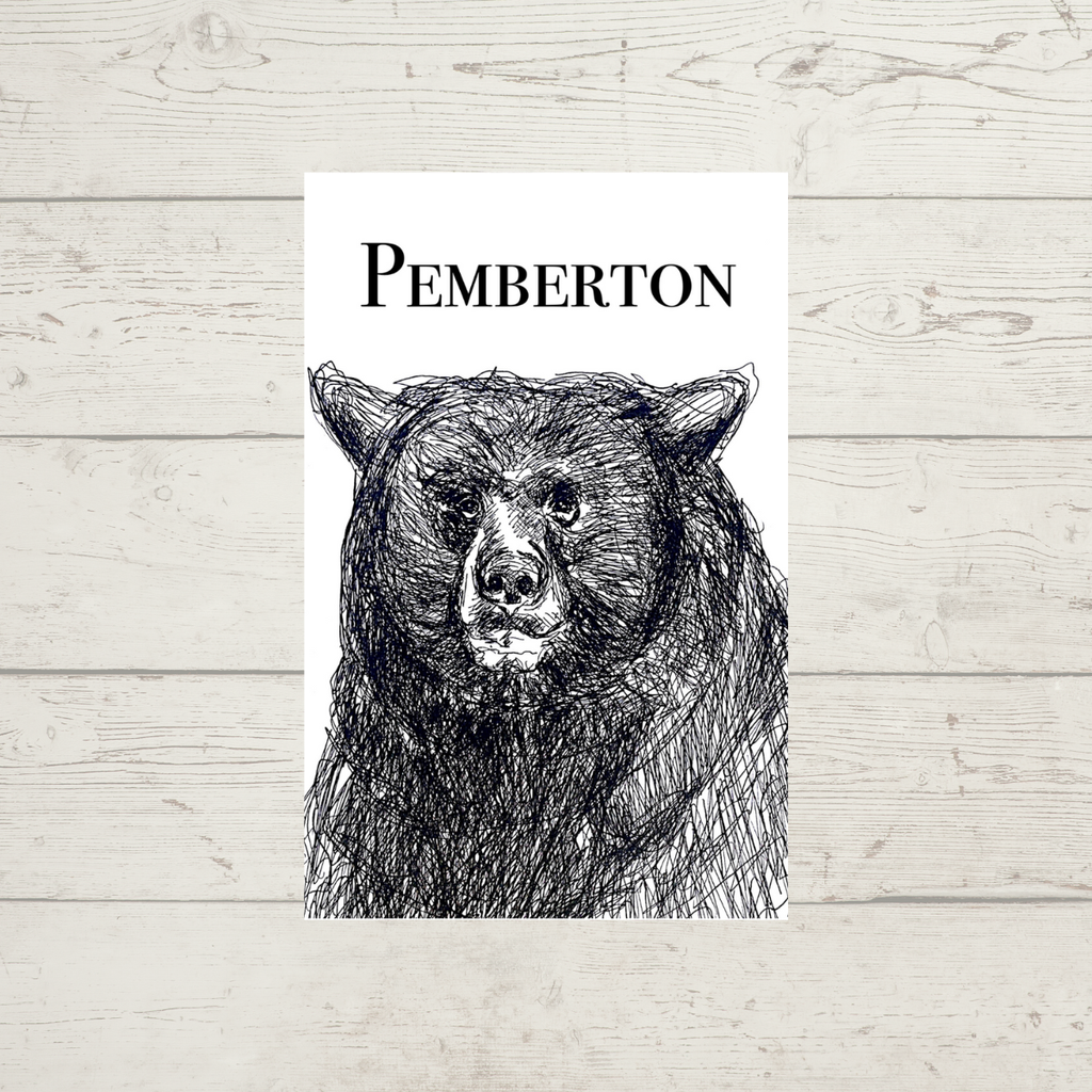 Wooden Fridge Magnet - Whistler Bear by Michaela Ivancova "Pemberton"