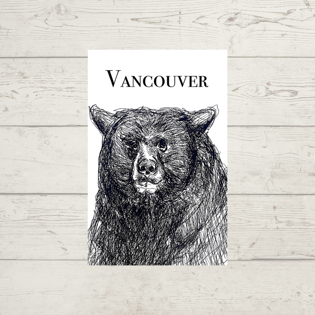 Wooden Fridge Magnet - Whistler Bear by Michaela Ivancova "Vancouver"