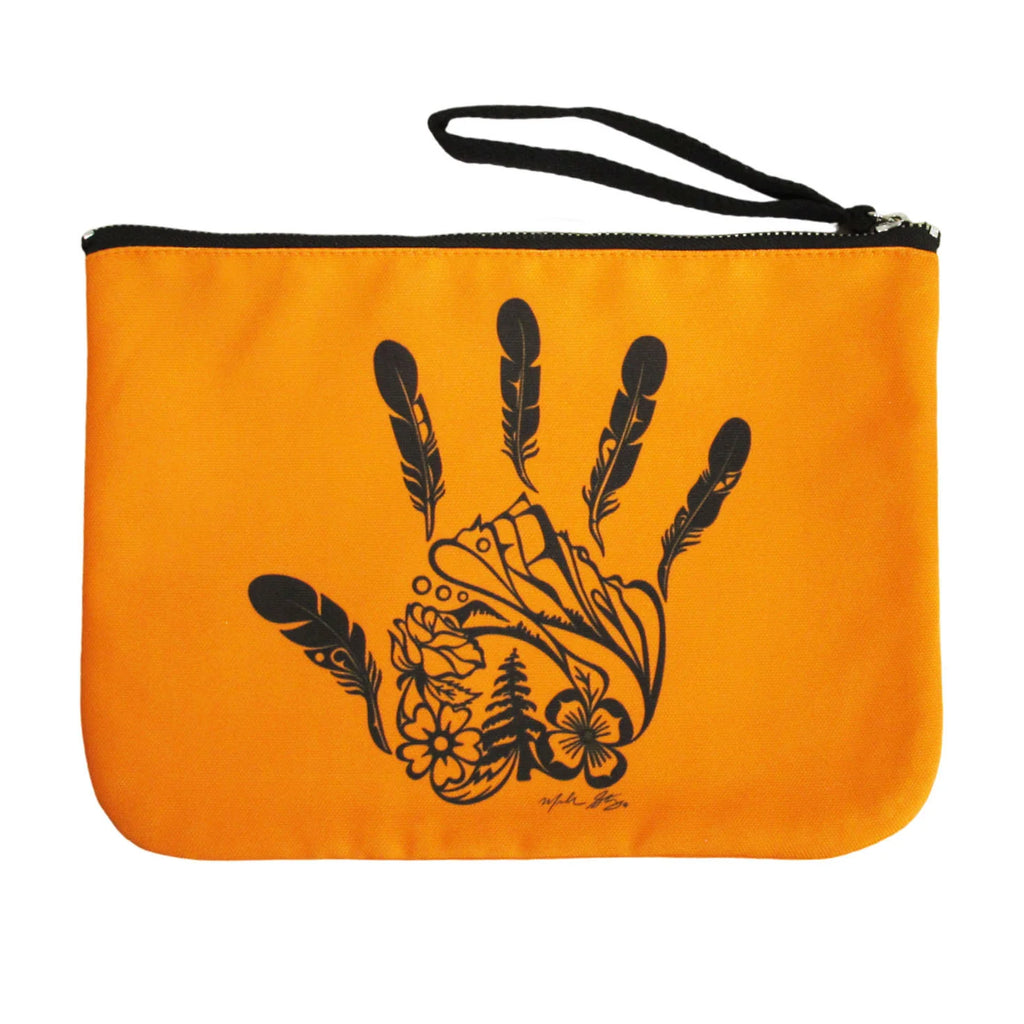 Zipper Pouch - Gitxsan Hand by Michelle Stoney