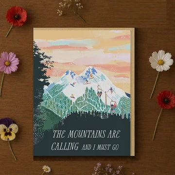BC Art Greeting Card - The Mountains Are Calling by Anja Jane