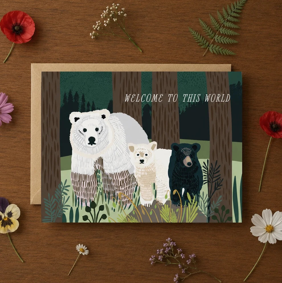 BC Art Greeting Card - Welcome To This World by Anja Jane