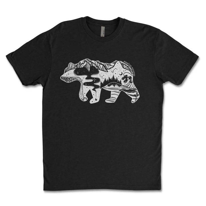 BC T-Shirt - Mountain Bear by Mountain Mornings (Men’s/Unisex, Black)