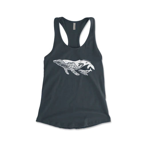 BC Tank Top - Little Whale by Mountain Mornings (Women’s, Ocean Blue)