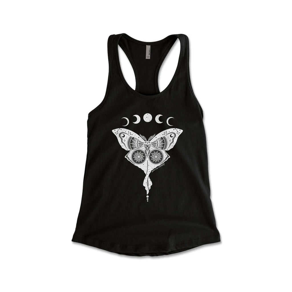 BC Tank Top - Luna Moth by Mountain Mornings (Women’s, Black)