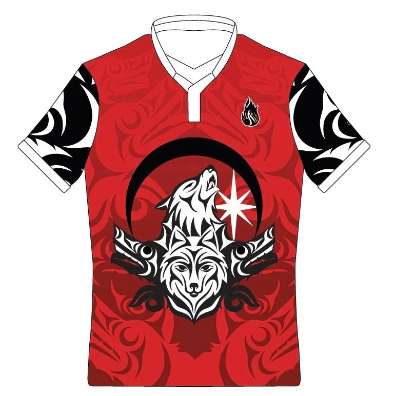Football Jersey – Wolfpack Red by Maynard Johnny Jr. (Red)