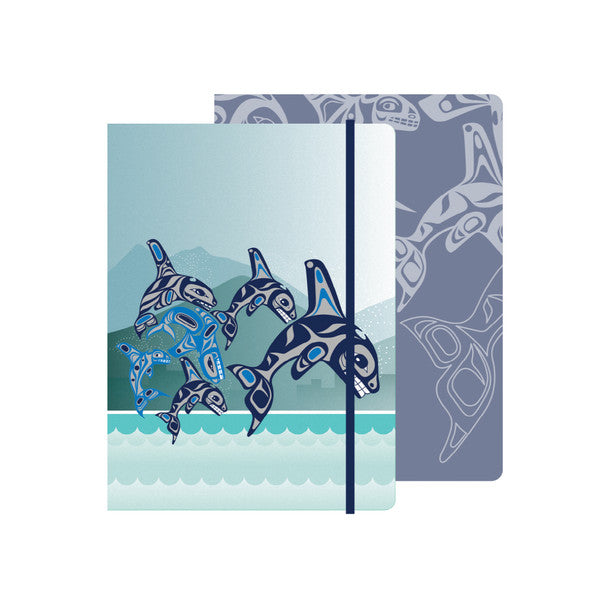 Hardcover Journal - Orca Family by Paul Windsor