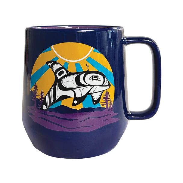 Ceramic Coffee Mug 20 oz - Killer Whale by Adam Lewis