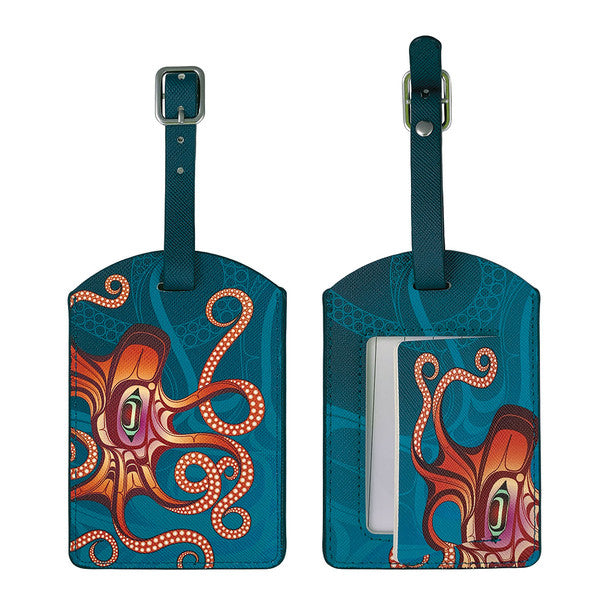 Luggage Tag -  Octopus (Nuu) by Ernest Swanson