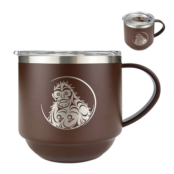 Stackable Travel Coffee Mug with Handle 11 oz - Sasquatch by Francis Horne Sr.