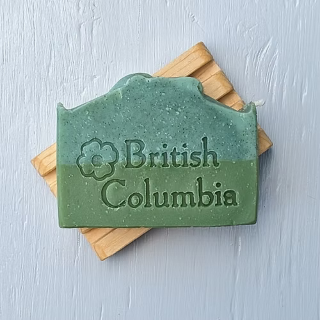 Natural Soap Bar - British Columbia by Be Clean Naturally (115 g), handcrafted forest-scented soap made in British Columbia, Canada - front view