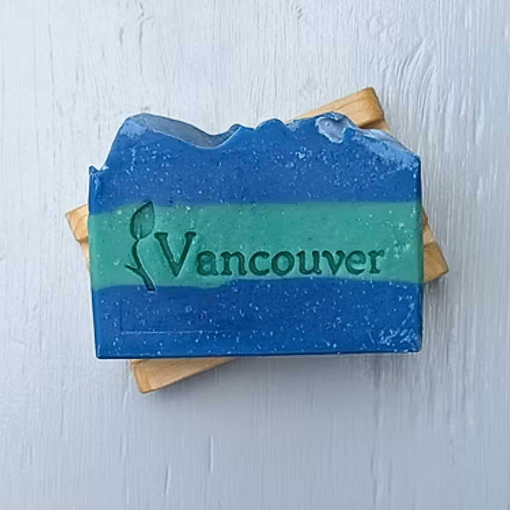 Natural Soap Bar - Vancouver by Be Clean Naturally (115 g), handcrafted herbal soap made in British Columbia, Canada - front view