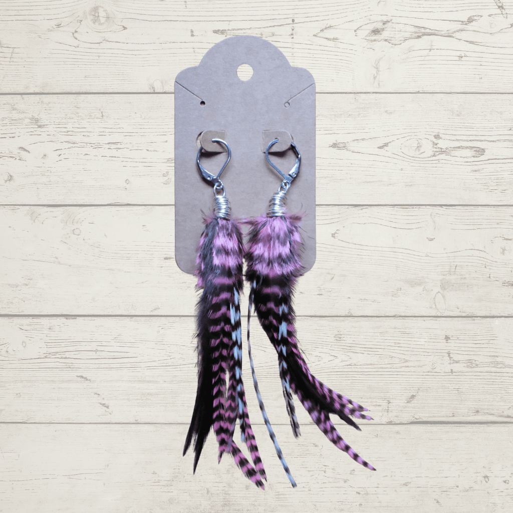 Short Feather Earrings – Pink (#3)