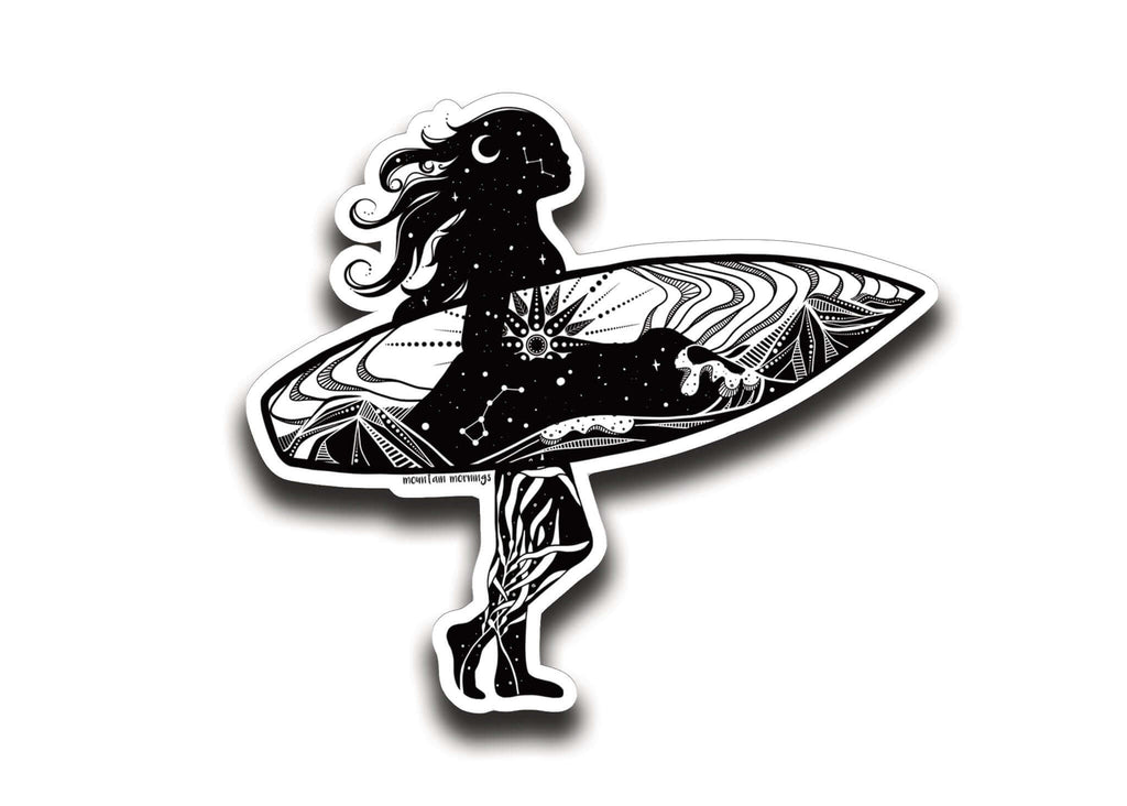 BC Sticker - Surfer by Mountain Mornings