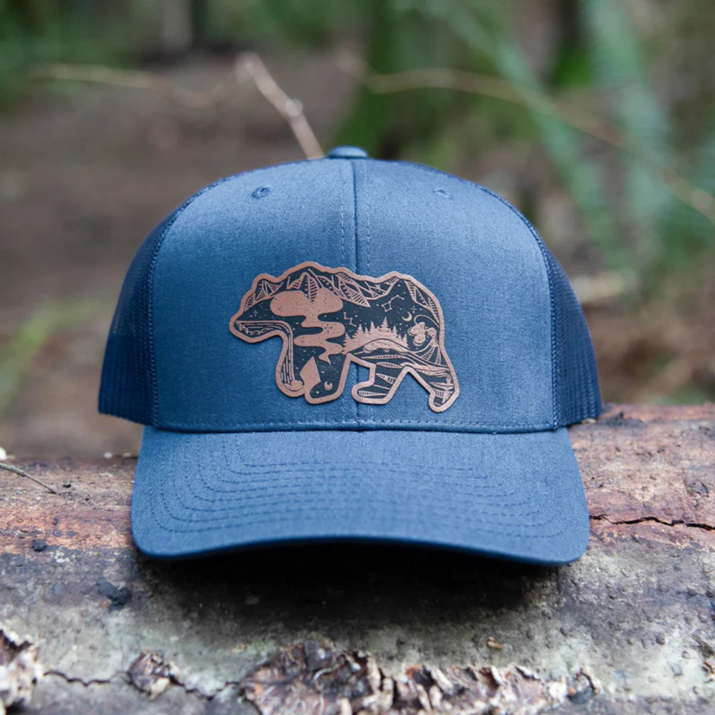 Trucker Hat - Roaming Bear by Mountain Mornings (Dark Blue)