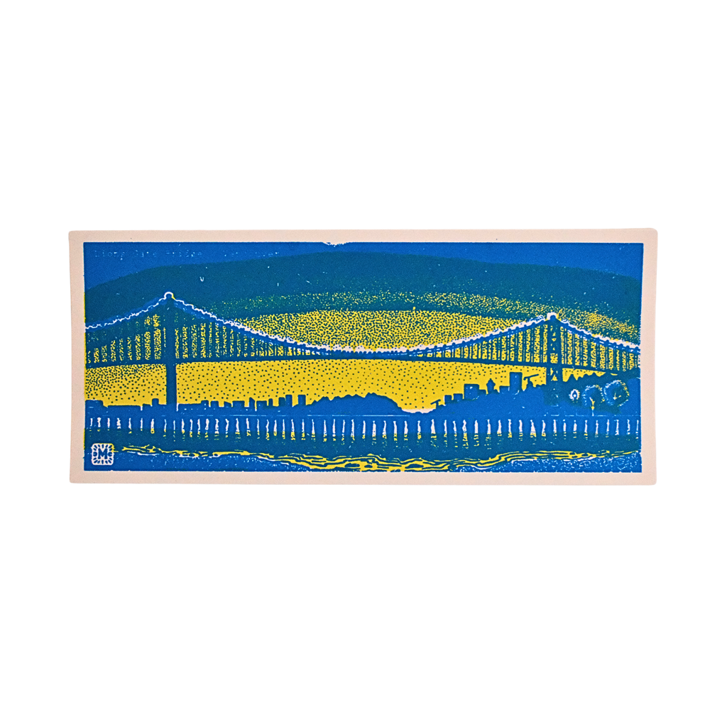 Vancouver Bookmark - Lionsgate Bridge by Melisse Carron (Paper, Blue & Yellow)