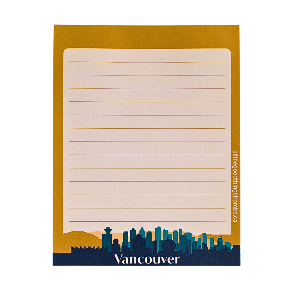 Vancouver Notepad – Vancouver Lines by All The Good Things From BC