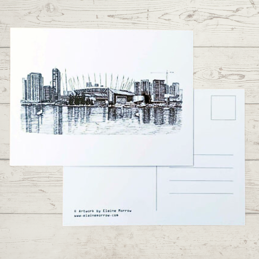 Vancouver Postcard – BC Place Stadium by Elaine Morrow