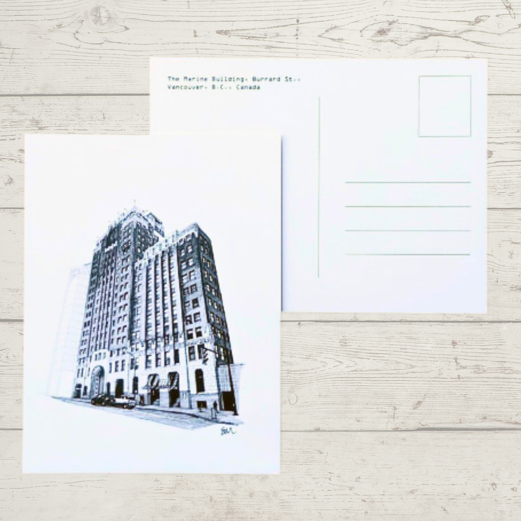 Vancouver Postcard - The Marine Building by Elaine Morrow