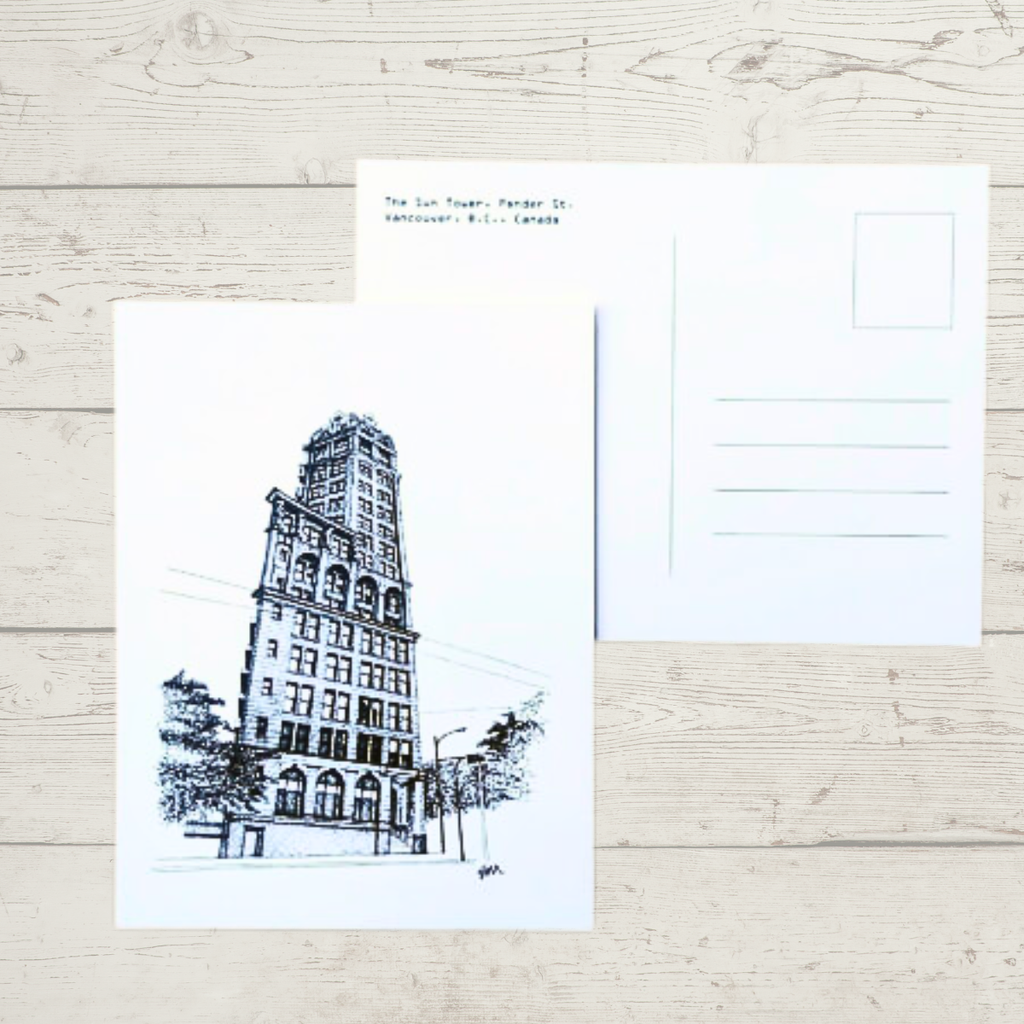 Vancouver Postcard - The Sun Tower by Elaine Morrow
