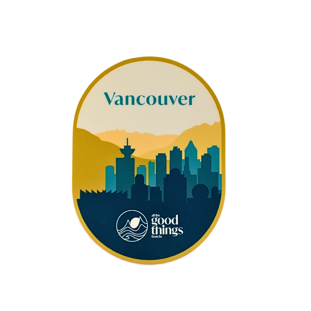 Vancouver Sticker – Vancouver Lines by All The Good Things From BC (Oval)