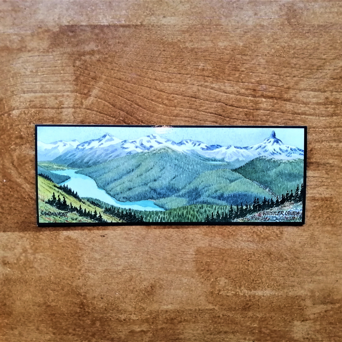 Bookmark - Black Tusk & Cheakamus Lake by Shelly Wonnacott-Card-Shelly Wonnacott-[made in bc]-[whistler artist]-[whistler memory]-All The Good Things From BC
