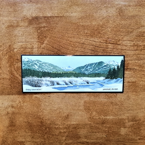 Bookmark - Whistler & Blackcomb Slopes by Shelly Wonnacott-Card-Shelly Wonnacott-[made in bc]-[whistler artist]-[whistler memory]-All The Good Things From BC