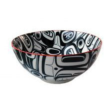 Porcelain Art Bowl - Raven Transforming by Kelly Robinson-Bowl-Panabo-[designed in bc]-[authentic indigenous]-[native art canada]-All The Good Things From BC