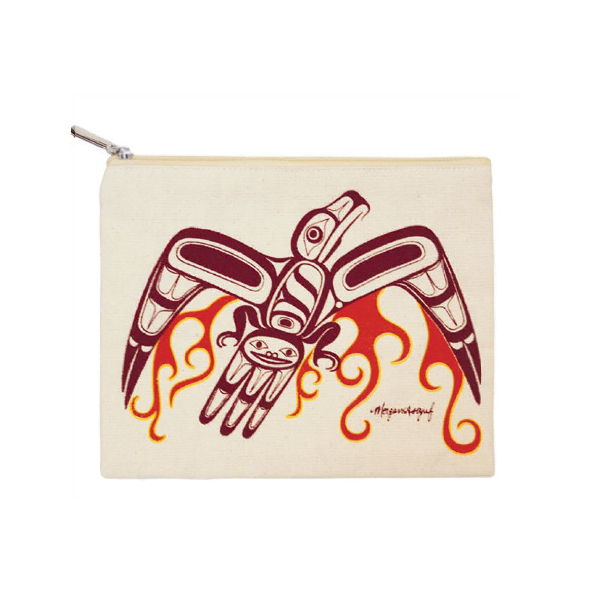 Canvas Zipper Pouch - Phoenix Rising by Morgan Asoyuf (nee.Green)-Pouch-Native Northwest-[designed in bc]-[zip pouch]-[best gift for organizers]-All The Good Things From BC