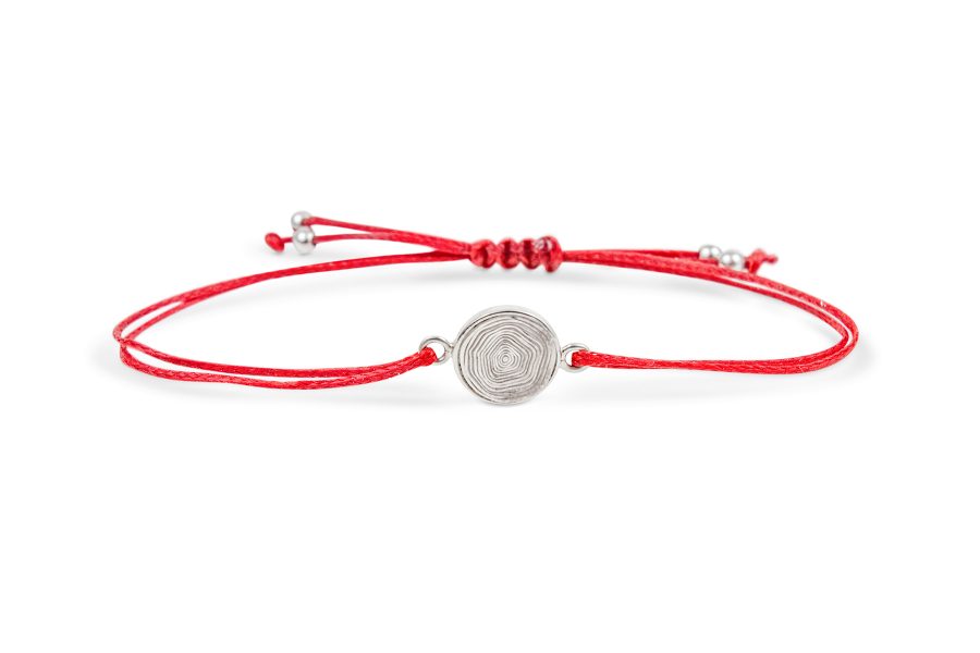 String Bracelet with Silver Charm - Life by Treeline Collective