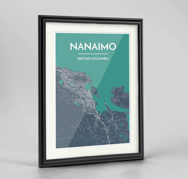 City Map Art Print - Nanaimo (Light & Dark Green)-Art Print-Point Two Design-[best paper print]-[great home decor idea]-[printed in bc]-All The Good Things From BC