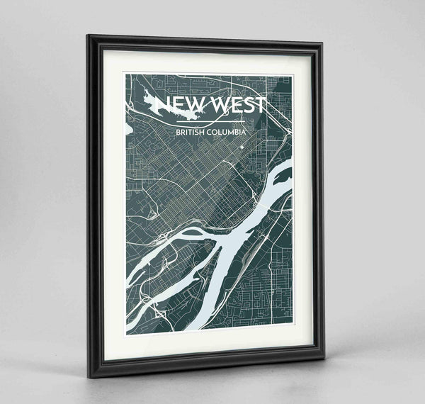 City Map Art Print - New Westminster (Light & Dark Green)-Art Print-Point Two Design-[best paper print]-[great home decor idea]-[printed in bc]-All The Good Things From BC