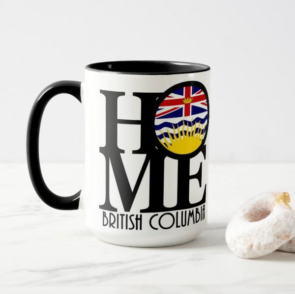 Coffee Mug - Home in British Columbia-White Mug-All The Good Things From BC-[best bc gift]-[printed in whistler bc]-[coffee mug from british columbia]-All The Good Things From BC