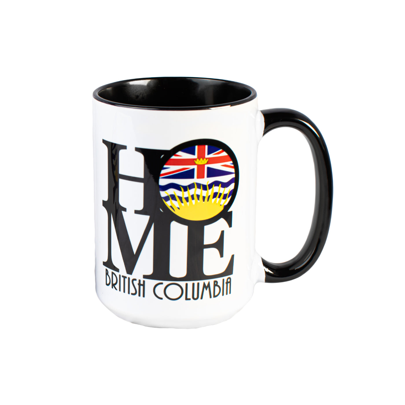 Coffee Mug - Home in British Columbia-White Mug-All The Good Things From BC-[bc coffee mug]-[designed in bc]-[best bc coffee mug]-All The Good Things From BC