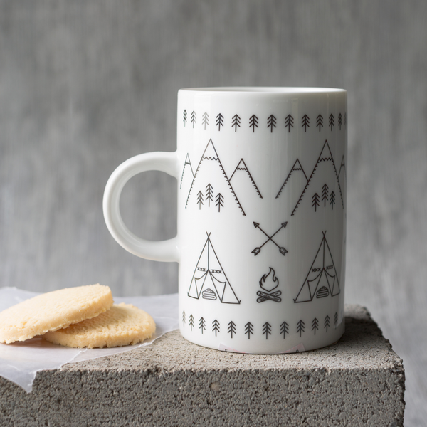 Coffee Mug - Adventure Awaits-White Mug-Danica Studio-[bc coffee mug]-[designed in bc]-[best bc coffee mug]-All The Good Things From BC