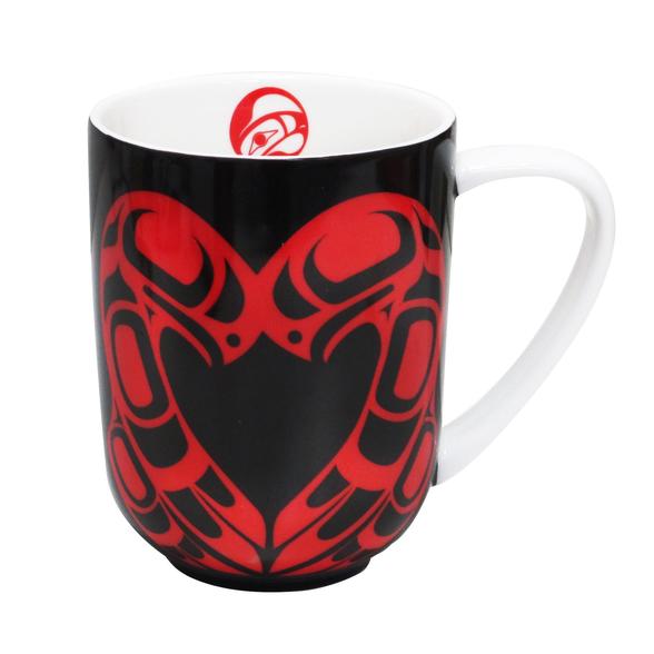Coffee Mug - Eagle Heart by Roy Henry Vickers-White Mug-Oscardo-[bc coffee mug]-[designed in bc]-[best bc coffee mug]-All The Good Things From BC