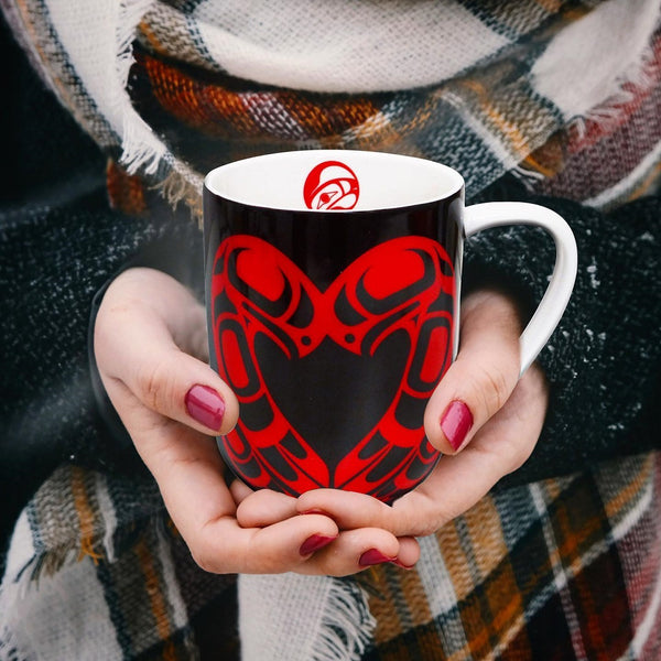 Coffee Mug - Eagle Heart by Roy Henry Vickers-White Mug-Oscardo-[bc coffee mug]-[designed in bc]-[best bc coffee mug]-All The Good Things From BC